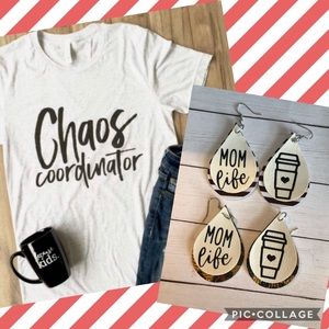 Shirt and earring set!